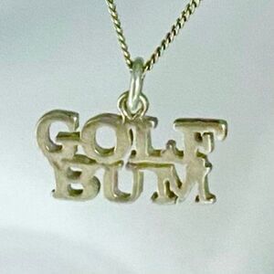 ALA Sterling 925,Silver “Golf Bum” Pendant & 16” Sterling Chain
